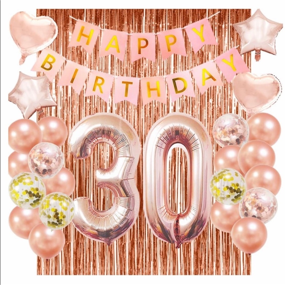 30th Birthday Party Decorations Banner Baloons
